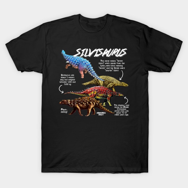 Silvisaurus Fun Facts T-Shirt by Animal Facts and Trivias